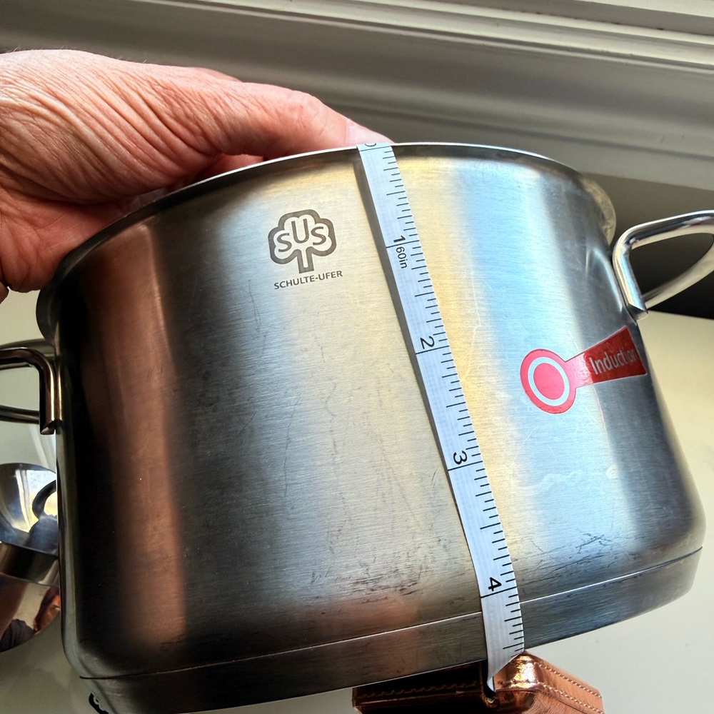 Schulte-Ufer 3L Stainless Steel Induction Stock Pot with Lid - Picture 6 of 8